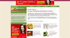Desktop Screenshot of foods-high-in.net